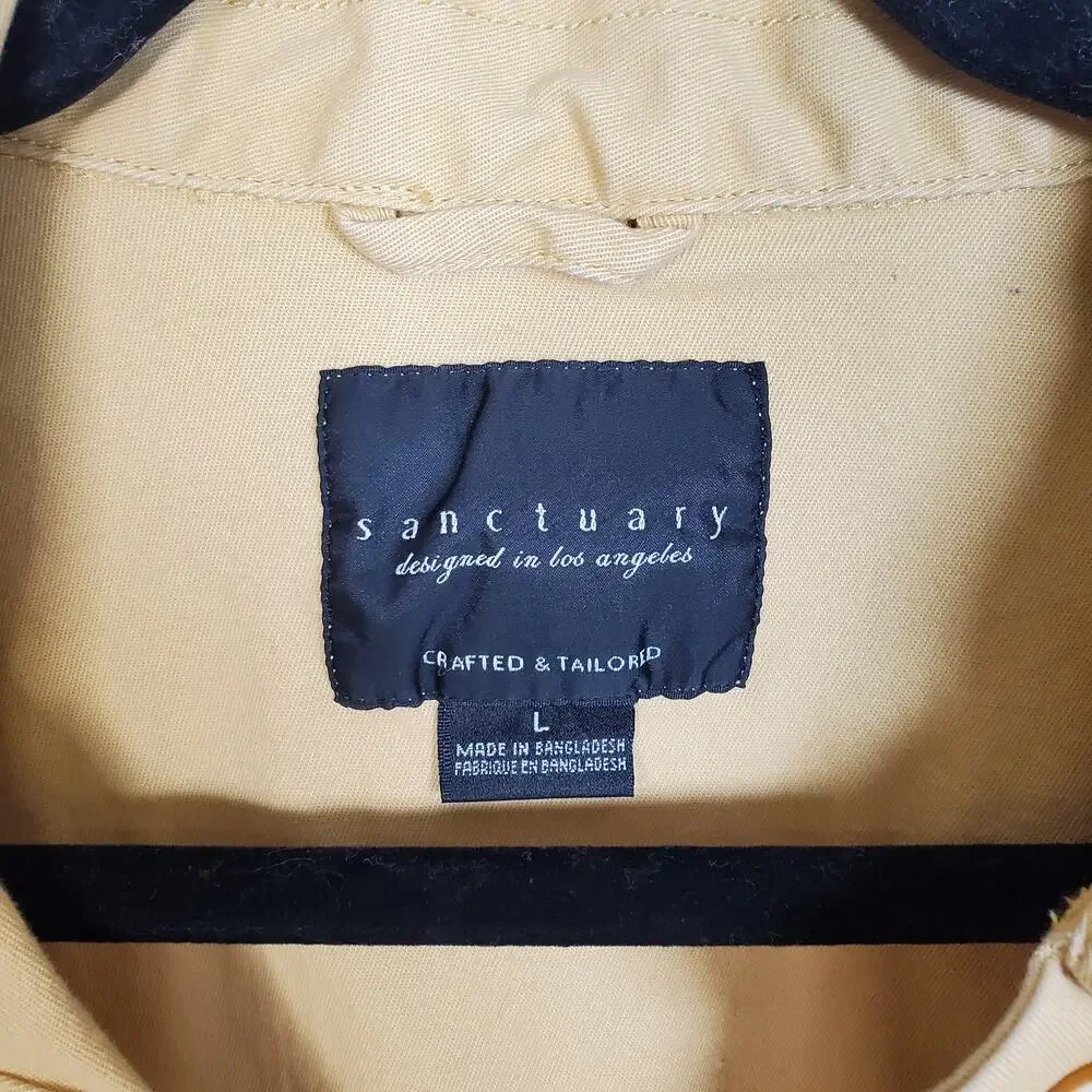 Sanctuary Jacket Womens Large Button Front Barn Chore Coat Canvas Pockets Button_3